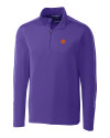 View image 1: Clemson Tigers Cutter & Buck Pennant Sport Half Zip College Purple Mannequin
