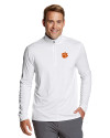 Clemson Tigers Cutter & Buck Pennant Sport Half Zip White Front Thumbnail Image