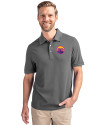 View image 4: Colorado Rockies City Connect- Cutter & Buck Advantage Recycled Cotton-Blend Pique Mens Polo Elemental Grey Front