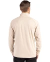 Houston Astros City Connect- Cutter & Buck Adapt Recycled Soft Knit Stretch  Mens Quarter Zip Pullover  Wheat Back Thumbnail Image