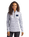 Arizona Diamondbacks City Connect- Cutter & Buck Traverse Recycled Stretch Camo Print Womens Quarter Zip Charcoal Front Thumbnail Image