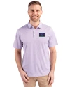 View image 4: Arizona Diamondbacks City Connect- Cutter & Buck Pike Recycled Symmetry Print Mens Polo White/College Purple Front