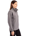 Colorado Rockies City Connect- Cutter & Buck Roam Recycled Buttery-Soft Knit Womens Full Zip Jacket Elemental Grey Side Thumbnail Image