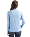 Colorado Rockies City Connect- Cutter & Buck Coastline Recycled Double Peached Womens Funnel Neck Pullover Atlas Light Blue Back Thumbnail Image