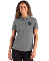 Miami Marlins City Connect- Cutter & Buck Advantage Refresh Epic Confidence Recycled Tri-Blend Pique Womens Polo Elemental Grey Front Thumbnail Image