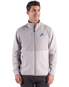 Detroit Lions Cutter & Buck Hunts Point Recycled Fleece Mens Hybrid Full Zip Jacket
 Polished Medium Gray Front Thumbnail Image