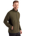 Baltimore Ravens Mono Cutter & Buck Hunts Point Recycled Fleece Mens Hybrid Full Zip Jacket
 Poplar Side Thumbnail Image