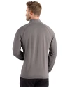 Baltimore Ravens Cutter & Buck Prospect Recycled Featherlight Stretch Mens Quarter Zip Elemental Grey Back Thumbnail Image