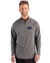 Arizona Diamondbacks City Connect- Cutter & Buck Prospect Recycled Featherlight Stretch Mens Quarter Zip Elemental Grey Front Thumbnail Image