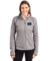 Arizona Diamondbacks City Connect- Cutter & Buck Mainsail Sweater-Knit Womens Full Zip Hooded Jacket Polished Heather Front Thumbnail Image