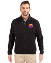 Colorado Rockies City Connect- Cutter & Buck Cascade Epic Comfort Recycled Sherpa Fleece Mens Full Zip Jacket Black Front Thumbnail Image