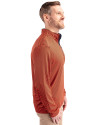 Houston Astros City Connect- Cutter & Buck Virtue Recycled Micro Stripe Featherlight Pique Mens Quarter Zip Pullover College Orange/Navy Blue Side Thumbnail Image