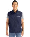Boston Red Sox City Connect- Cutter & Buck Charter Epic Versatility Recycled Packable Mens Big & Tall Full Zip Vest Navy Blue Front Thumbnail Image