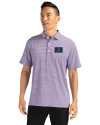 Arizona Diamondbacks City Connect- Cutter & Buck Forge Recycled Double Stripe Four-Way Stretch Mens Polo College Purple/White Front Thumbnail Image