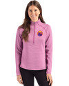 Colorado Rockies City Connect- Cutter & Buck Peshastin Epic Versatility Recycled Fleece Womens Half Zip Gelato Heather Front Thumbnail Image