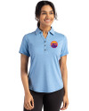 Colorado Rockies City Connect- Cutter & Buck Forge Recycled Four-Way Stretch Womens Polo Dark Atlas Heather Front Thumbnail Image