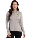 Green Bay Packers Historic Cutter & Buck Forge Recycled Four-Way Stretch Womens Quarter Zip Pullover Polished Heather Front Thumbnail Image