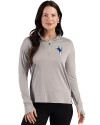 Indianapolis Colts Historic Cutter & Buck Forge Recycled Four-Way Stretch Womens Quarter Zip Pullover Polished Heather Front Thumbnail Image
