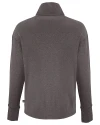 Cleveland Browns Historic Cutter & Buck Forge Recycled Four-Way Stretch Womens Quarter Zip Pullover Dark Black Heather Mannequin Back Thumbnail Image