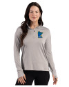 Minnesota Twins City Connect Cutter & Buck Forge Recycled Four-Way Stretch Womens Quarter Zip Pullover Polished Heather Front Thumbnail Image