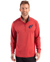 Arizona Cardinals Americana Cutter & Buck Forge Recycled Four-Way Stretch Mens Quarter Zip Pullover Cardinal Red Heather Front Thumbnail Image