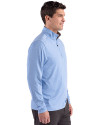 Carolina Panthers Historic Cutter & Buck Forge Recycled Four-Way Stretch Mens Quarter Zip Pullover Dark Atlas Heather Side Thumbnail Image
