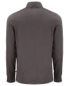 Cleveland Browns Historic Cutter & Buck Forge Recycled Four-Way Stretch Mens Quarter Zip Pullover Dark Black Heather Mannequin Back Thumbnail Image