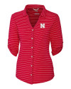 Nebraska Cornhuskers Cutter & Buck Academy Elbow Sleeve Womens Top Red Mannequin Thumbnail Image