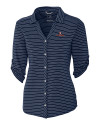 Illinois Fighting Illini Cutter & Buck Academy Elbow Sleeve Womens Top Liberty Navy Mannequin Thumbnail Image