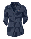 Virginia Cavaliers Cutter & Buck Academy Elbow Sleeve Womens Top Liberty Navy Mannequin Thumbnail Image