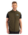 Baltimore Ravens Mono Cutter & Buck Hunts Point Recycled Fleece Mens Hybrid Full Zip Vest Poplar Front Thumbnail Image