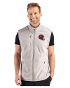 Kansas City Chiefs NFL Helmet Cutter & Buck Hunts Point Recycled Fleece Mens Hybrid Full Zip Vest Polished Medium Gray Front Thumbnail Image