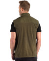 Washington Commanders Mono Cutter & Buck Hunts Point Recycled Fleece Mens Hybrid Full Zip Vest Poplar Back Thumbnail Image