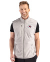 View image 4: Kansas City Chiefs Cutter & Buck Hunts Point Recycled Fleece Mens Hybrid Full Zip Vest Polished Medium Gray Front