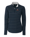 Illinois Fighting Illini Cutter & Buck Womens Long Sleeve Evie Half Zip Liberty Navy Mannequin Thumbnail Image