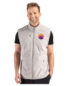 Colorado Rockies City Connect- Cutter & Buck Hunts Point Recycled Fleece Mens Hybrid Full Zip Vest Polished Medium Gray Front Thumbnail Image