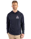 Cleveland Browns Americana Cutter & Buck Prospect Recycled Featherlight Stretch Mens Big & Tall Hooded Pullover Navy Blue Front Thumbnail Image