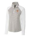 View image 7: Tennessee Volunteers Cutter & Buck Forge Tonal Stripe Stretch Half Zip Womens Top White/Polished Mannequin