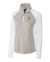 Tennessee Volunteers Cutter & Buck Forge Tonal Stripe Stretch Half Zip Womens Top White/Polished Mannequin Thumbnail Image