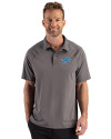 Detroit Lions Cutter & Buck Prospect Recycled Featherlight Stretch Mens Big & Tall Sport Polo Elemental Grey Front Thumbnail Image