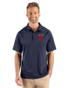 Los Angeles Angels City Connect Cutter & Buck Prospect Recycled Featherlight Stretch Mens Big & Tall Sport Polo Navy Blue Front Thumbnail Image