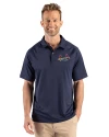 St. Louis Cardinals City Connect Cutter & Buck Prospect Recycled Featherlight Stretch Mens Big & Tall Sport Polo Navy Blue Front Thumbnail Image
