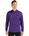 Arizona Diamondbacks City Connect- Cutter & Buck Virtue Recycled Featherlight Pique Mens Quarter Zip Pullover College Purple Front Thumbnail Image