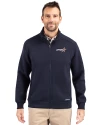 Houston Astros City Connect- Cutter & Buck Roam Recycled Buttery-Soft Knit Mens Big & Tall Full Zip Jacket Navy Blue Front Thumbnail Image