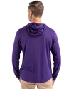 Arizona Diamondbacks City Connect- Cutter & Buck Coastline Recycled Double Peached Mens Hooded Pullover College Purple Back Thumbnail Image