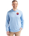 Colorado Rockies City Connect- Cutter & Buck Coastline Recycled Double Peached Mens Hooded Pullover Atlas Light Blue Front Thumbnail Image