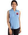 Colorado Rockies City Connect- Cutter & Buck Forge Recycled Four-Way Stretch Womens Sleeveless Polo Dark Atlas Heather Front Thumbnail Image