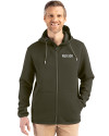 Boston Red Sox City Connect- Cutter & Buck Roam Recycled Buttery-Soft Knit Mens Full Zip Hooded Jacket Poplar Front Thumbnail Image
