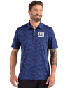 New York Giants Cutter & Buck Coastline Recycled Double Peached Camo Print Mens Polo Tour Blue Front Thumbnail Image