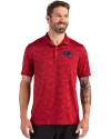 Baltimore Ravens Americana Cutter & Buck Coastline Recycled Double Peached Camo Print Mens Polo Cardinal Red Front Thumbnail Image